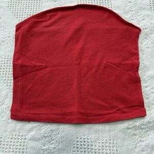 SO Red Cropped Tube Top (XS)